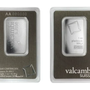 1 oz Valcambi Platinum Bar For Sale