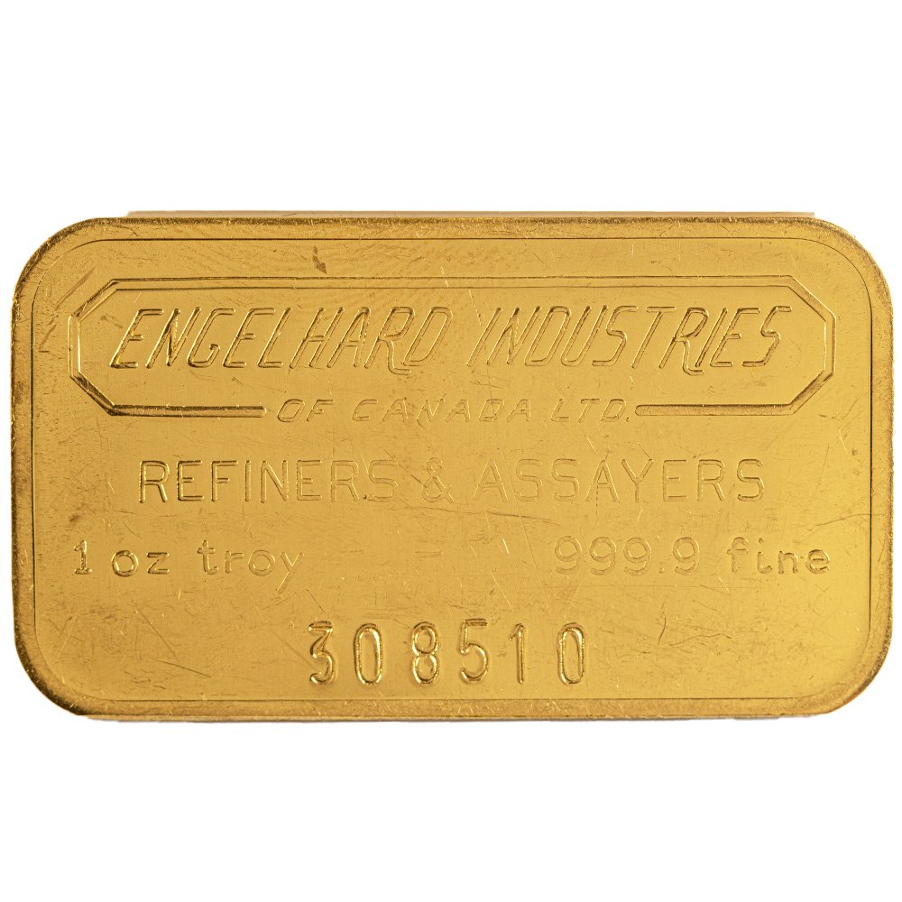 1 oz Engelhard Gold Bar For Sale - Image 2