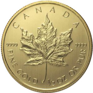 1/2 oz Canadian Gold Maple Leaf Coi
