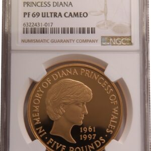 1999 Proof Gold Crown £5 Coin Diana