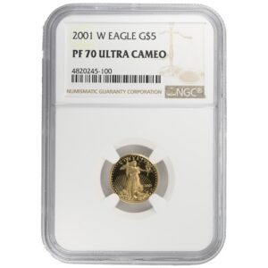 2001-W 1/10 oz Proof American Gold
