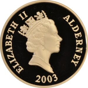 2003 Proof Gold Crown £5 Coin Concorde Boxed