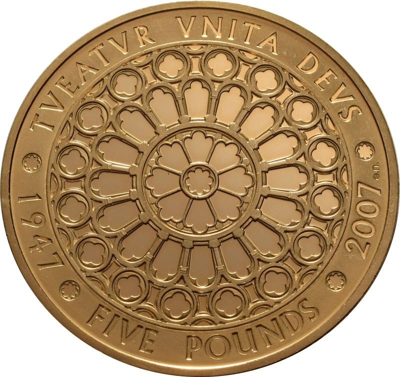 2007 Proof Gold Crown £5 Coin Diamond Wedding Boxed - Image 3