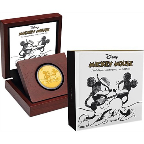 1 oz Niue Mickey Mouse Gallopin Gau