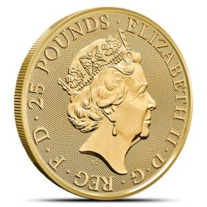 2018 1/4 oz British Gold Queens Beast Black Bull Coin