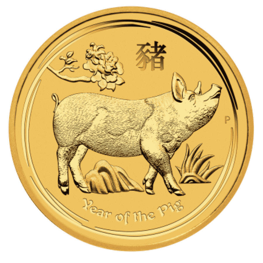 1/2 oz Australian Gold Lunar Pig Coi