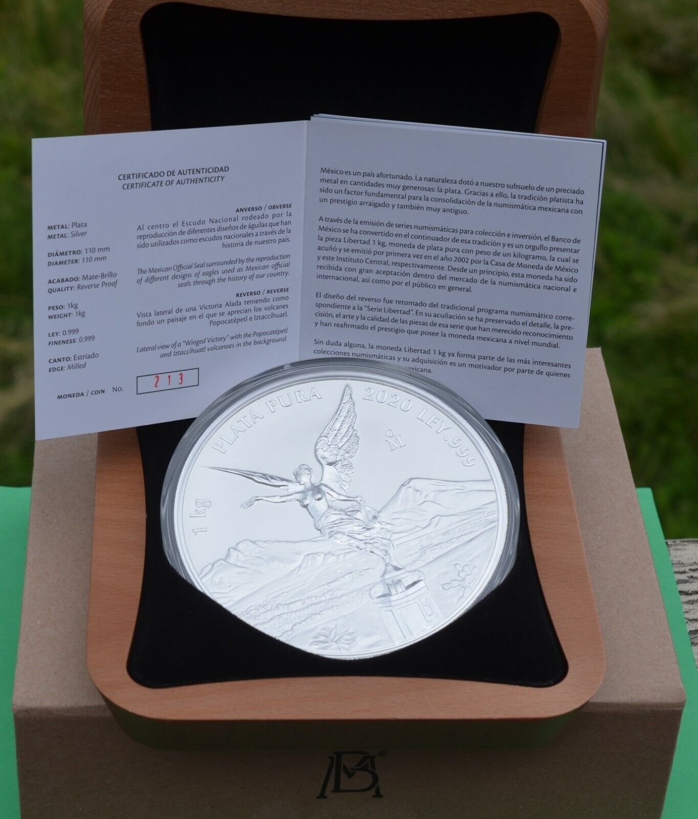 2020 1 Kilo Proof Mexican Silver Lib