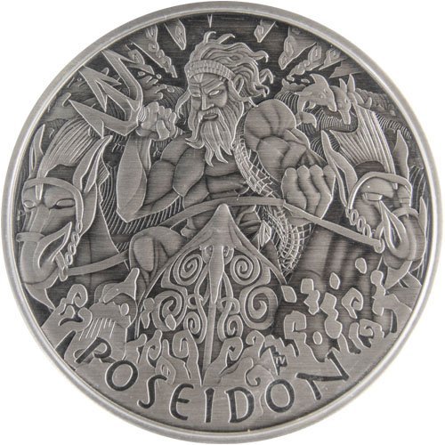 5 oz Antique Tuvalu Gods of Olympu