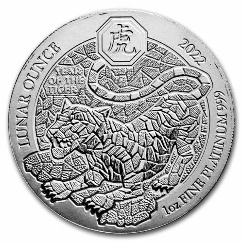 2022 1 oz Rwandan Tiger Platinum Coi