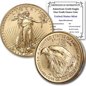 2022 1/10 oz American Gold Eagle Coi