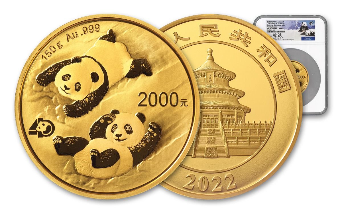 150 Gram Proof Chinese Gold Panda Co