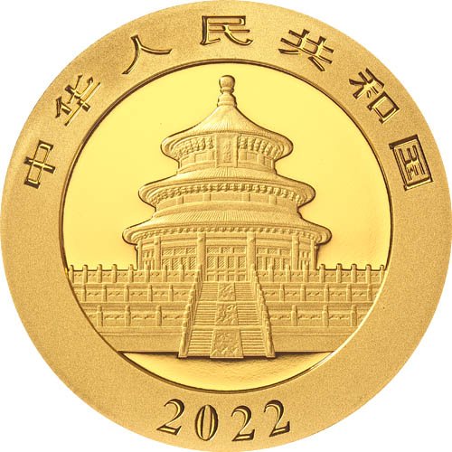 2022 30 Gram Chinese Gold Panda Coin (BU) - Image 2