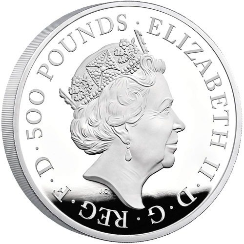 2023 1 Kilo Proof British Silver Tudor Beasts Yale of Beaufort Coin (Box + CoA) - Image 3