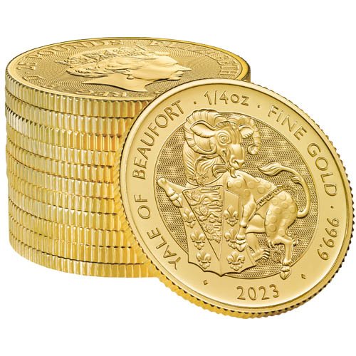 1/4 oz British Gold Tudor Beasts Yal