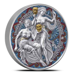 2 oz Colorized Antique Cameroon Silv