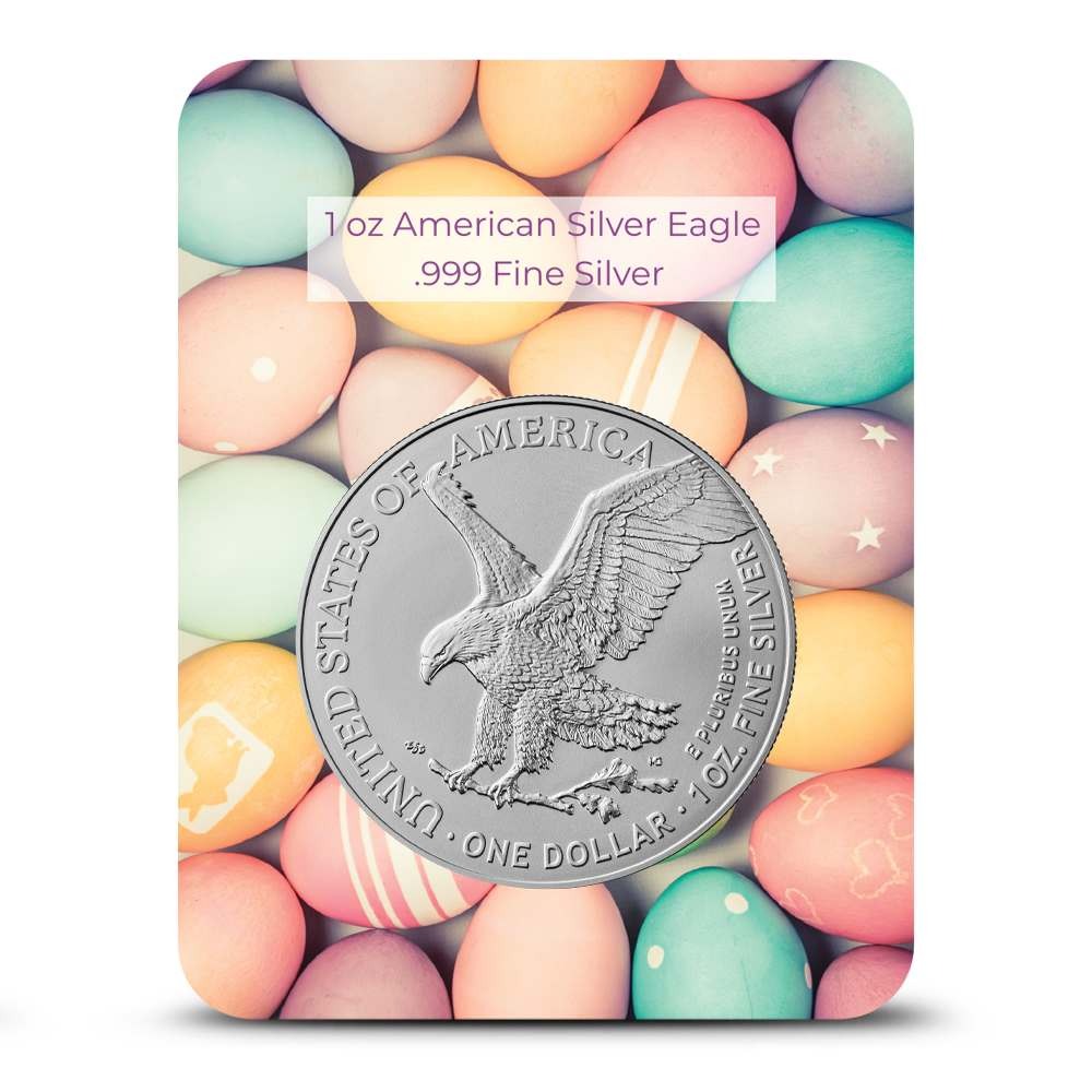 2026 1 oz American Silver Eagle Coin (BU, Easter Card) - Image 2