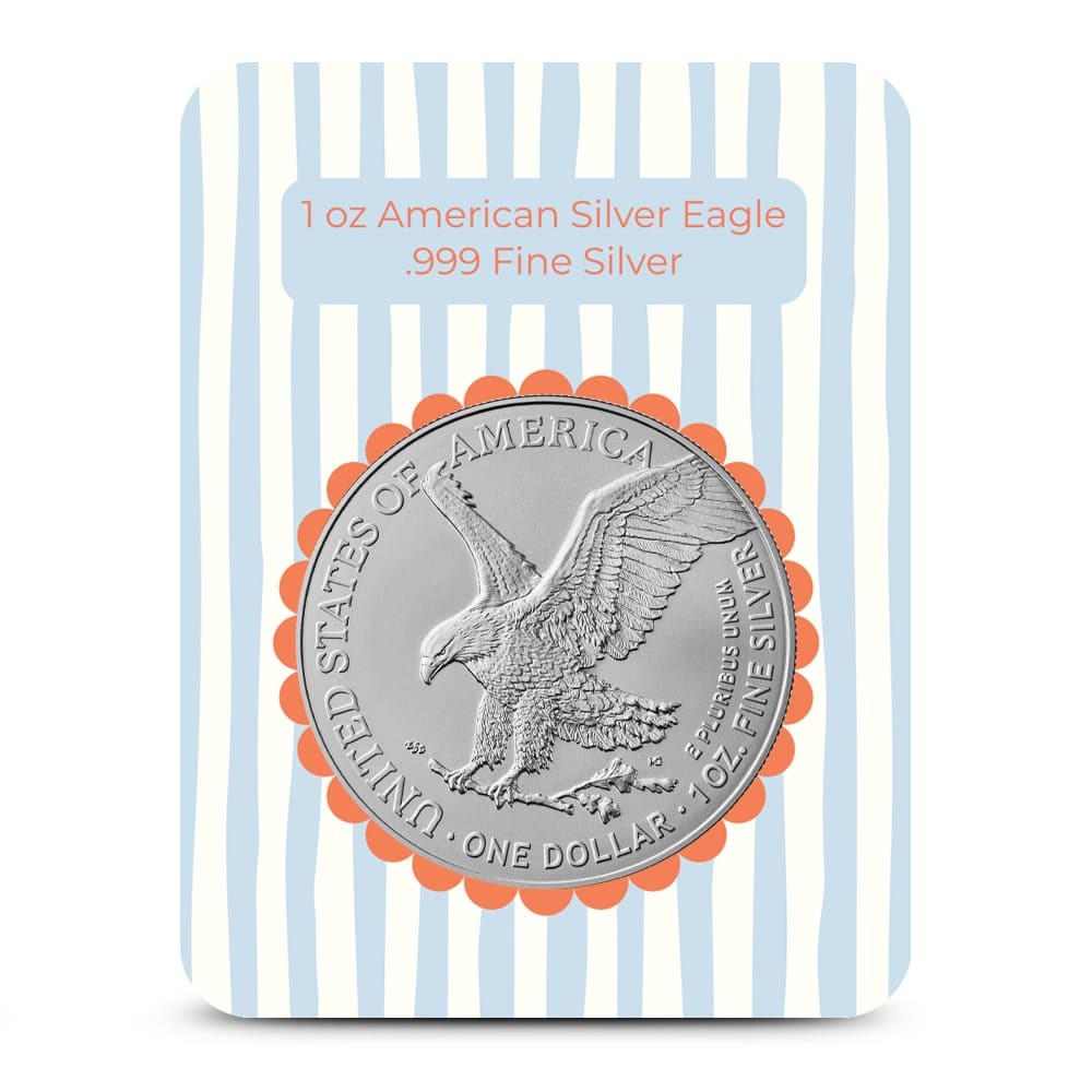 2026 1 oz American Silver Eagle Coin (BU, It's a Boy Card) - Image 2
