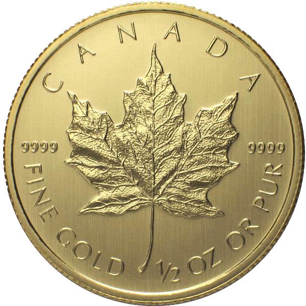 1/2 oz Canadian Gold Maple Leaf Coin