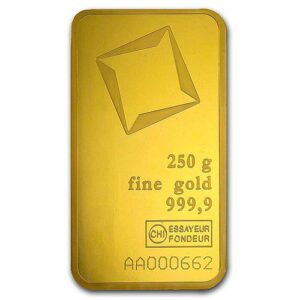 250 Gram Valcambi Pressed Gold Bar