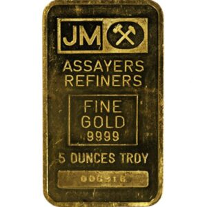 5 oz Johnson Matthey Gold Bar