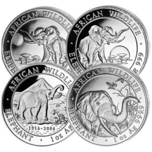1 oz Somalia Silver Elephant Coin
