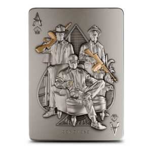 2 oz Antique Republic of Chad Silver
