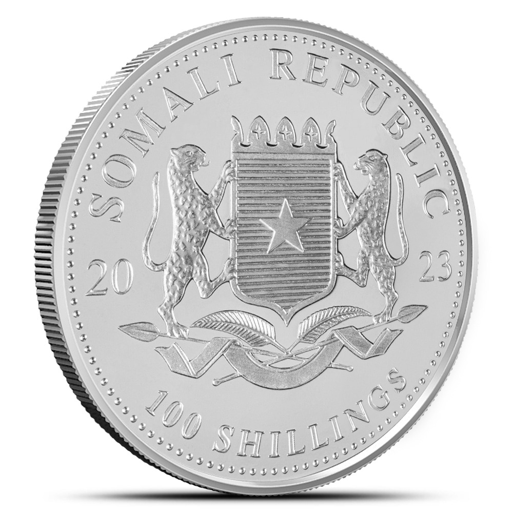 2023 1 oz Somalia Silver Elephant Coin (BU) - Image 2