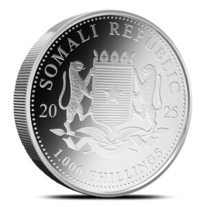2025 10 oz Somalia Silver Elephant Coin (BU)