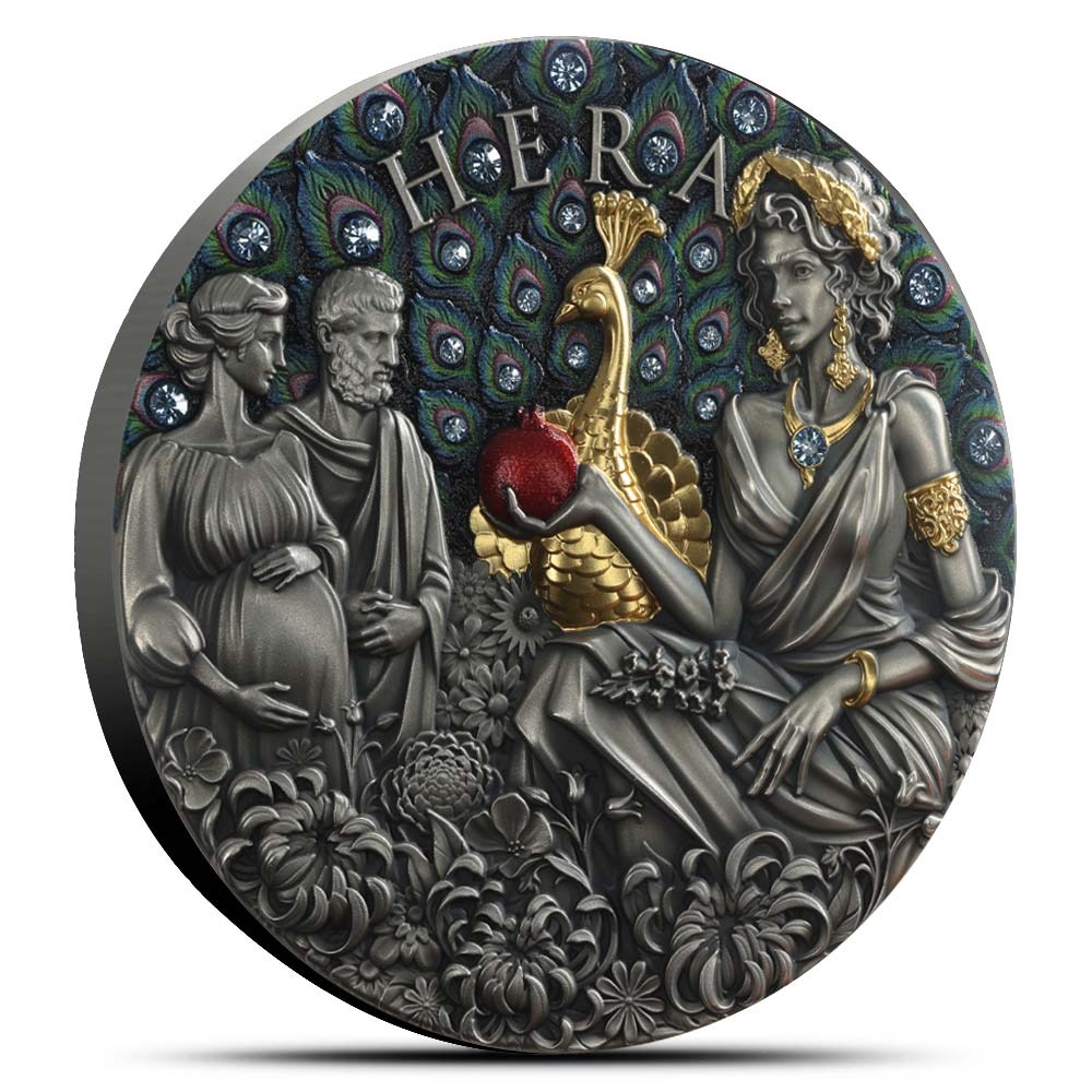 2 oz Antique Niue Silver Divine Beau