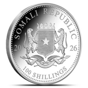 2026 1 oz Somalia Silver Elephant Coin (BU)