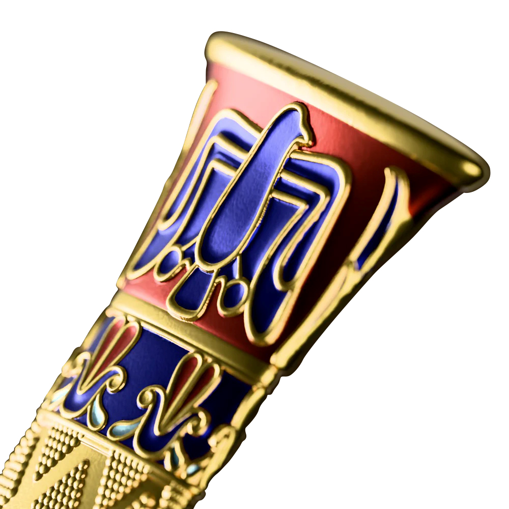 2025 2 oz Colorized Samoa Silver King Tutankhamun's Dagger Shaped Coin (Gilded) - Image 5