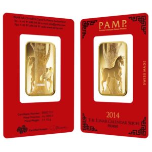 Buy 1 oz NTR Lunar Horse Gold Bar (New w/ Assay)