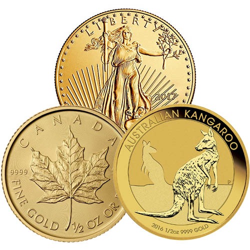Buy 1/2 oz Gold Coins Online (Random Year, Varied Condition, Any Mint)