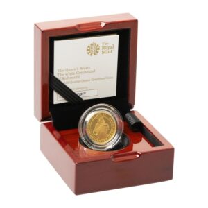 2021 Proof 1/4 oz White Greyhound of Richmond Gold Coin Queen's Beasts Boxed