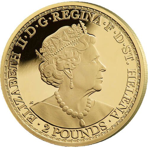 2022 1/4 oz Proof St. Helena Gold Una and The Lion Coin - Image 2