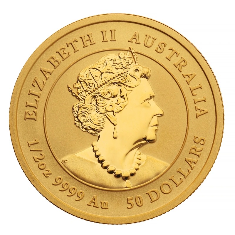 2022 1/2 oz Year of the Tiger Gold Coin Perth Mint Australian Lunar Series - Image 2