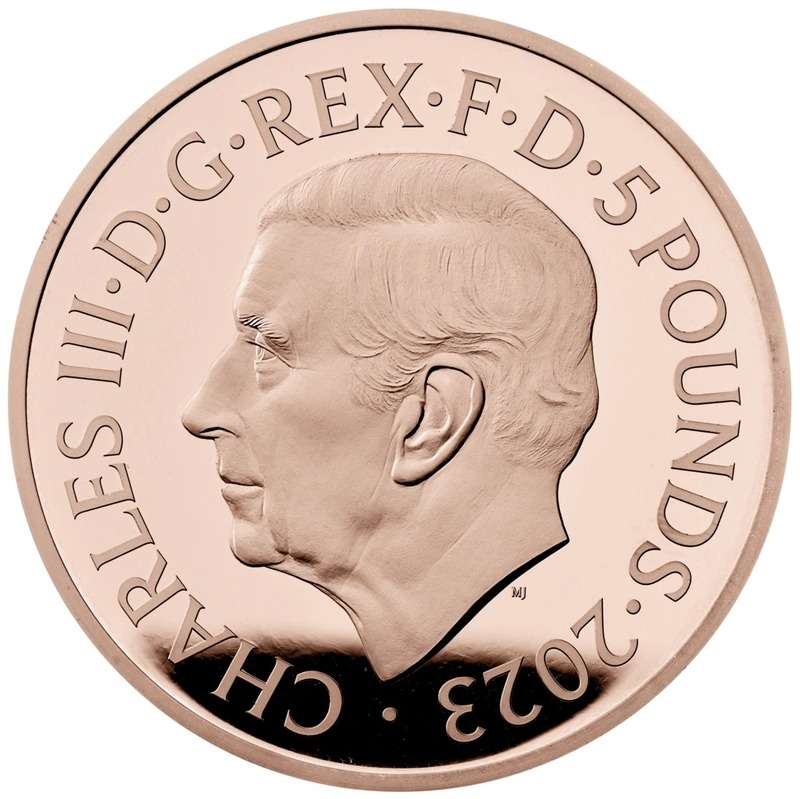 2023 75th Birthday of King Charles III £5 Gold Crown Proof Coin Boxed - Image 2