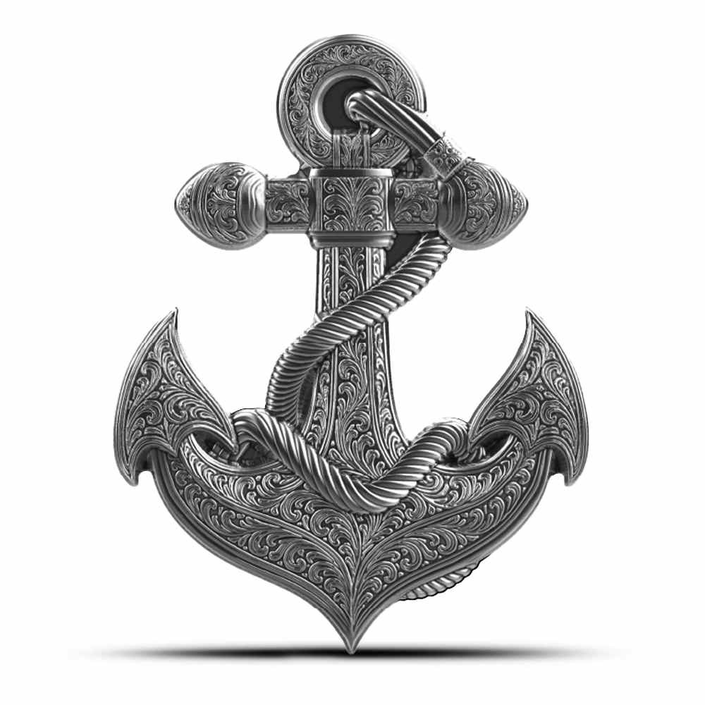 2025 1 oz Antique Samoa Silver Nautical Anchor Coin (High Relief, Box + CoA) - Image 2