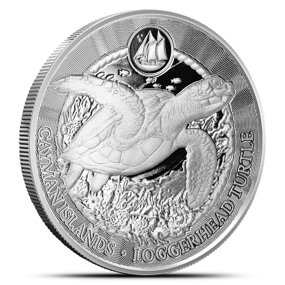 2025 1 oz Cayman Islands Silver Sea Life Loggerhead Turtle Coin (Alpha Strike, Proof-Like) - Image 2