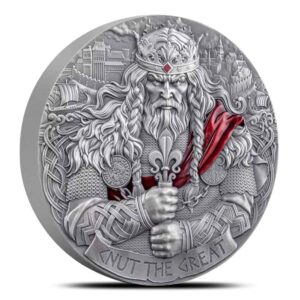 Buy 2025 2 oz Colorized Antique Cameroon Silver The Way to Valhalla King Cnut The Great Coin (Box + CoA)