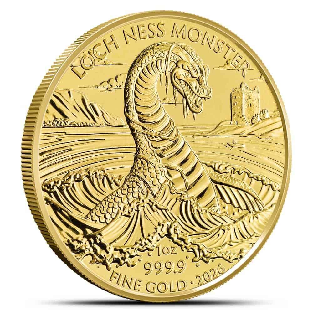 2026 1 oz British Gold Loch Ness Monster Coin (BU)