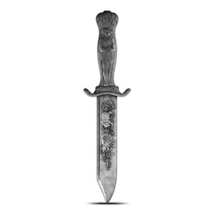 2026 2 oz Antique Samoa Silver Theodore Roosevelt's Bowie Knife Coin (High Relief, Box + CoA)