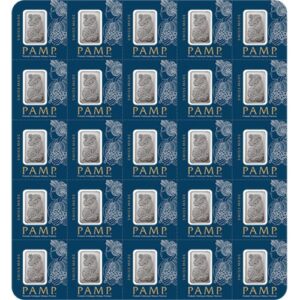25 Gram PAMP Suisse Divisible Platinum Bar (25x1 w/Assay)
